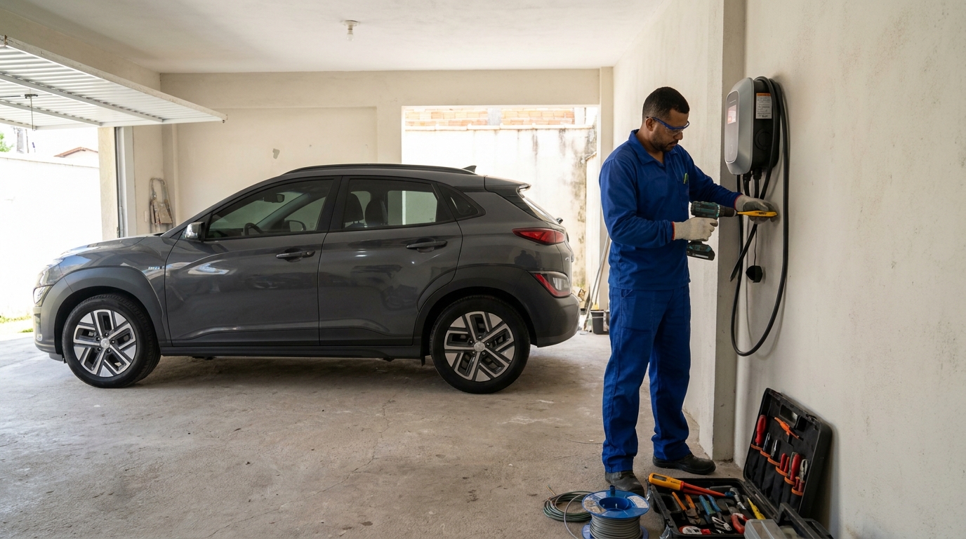 Instalacao de carregador de carro eletrico em Florianópolis‑SC