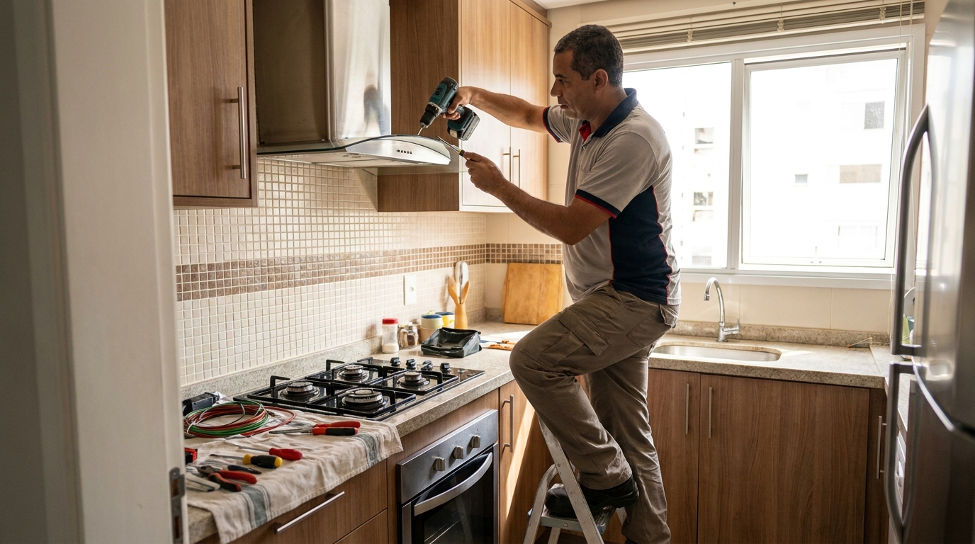 Instalacao de coifa e exaustor profissional em Florianópolis‑SC