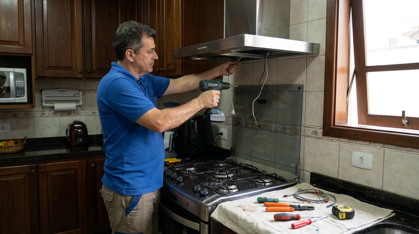 Instalacao de coifa e exaustor residencial em Florianópolis‑SC