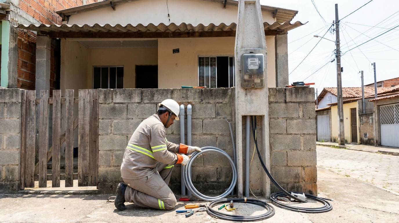 Instalacao de padrao de energia residencial em Florianópolis‑SC