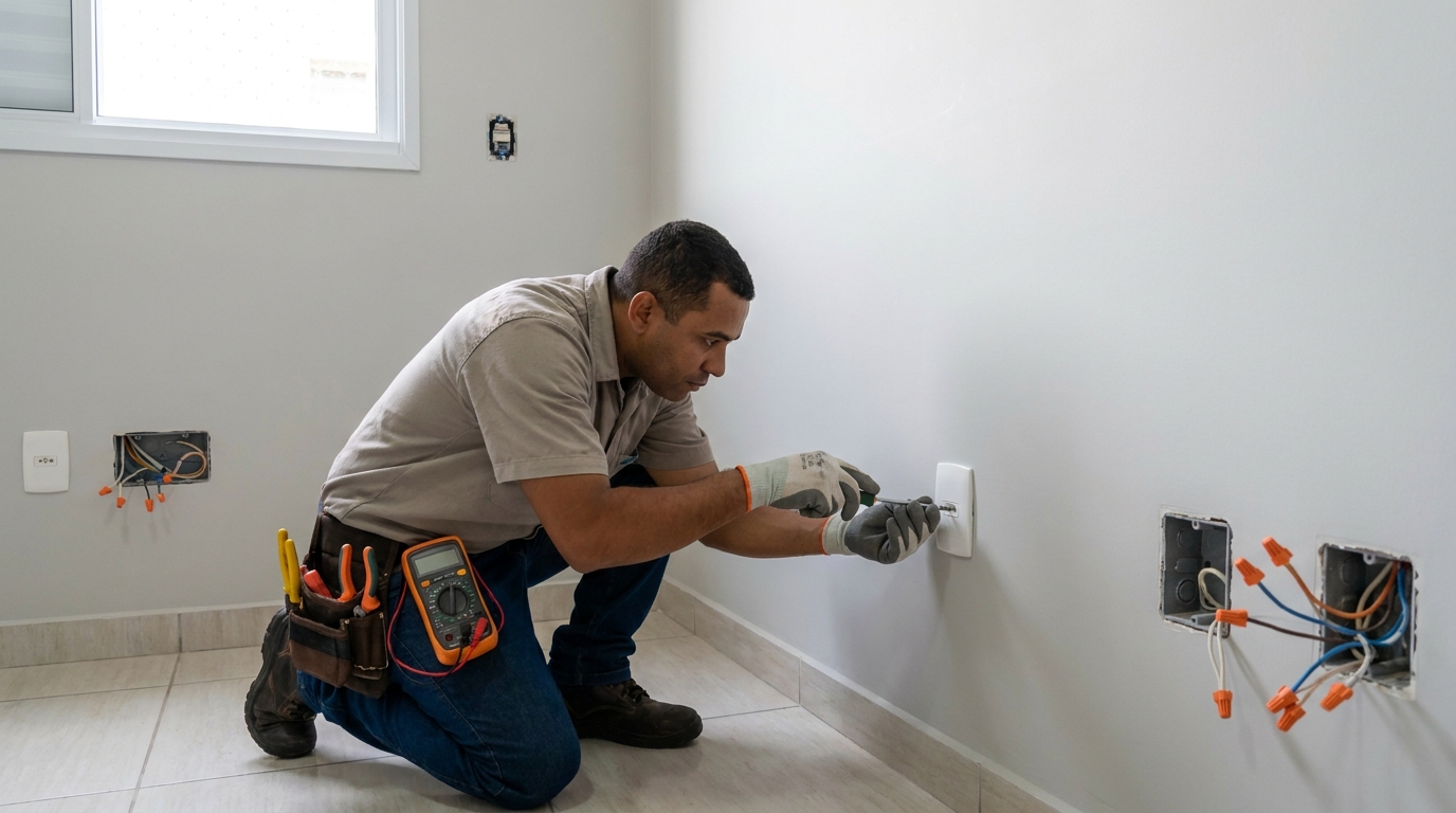 Instalacao de tomada e interruptor em Florianópolis‑SC