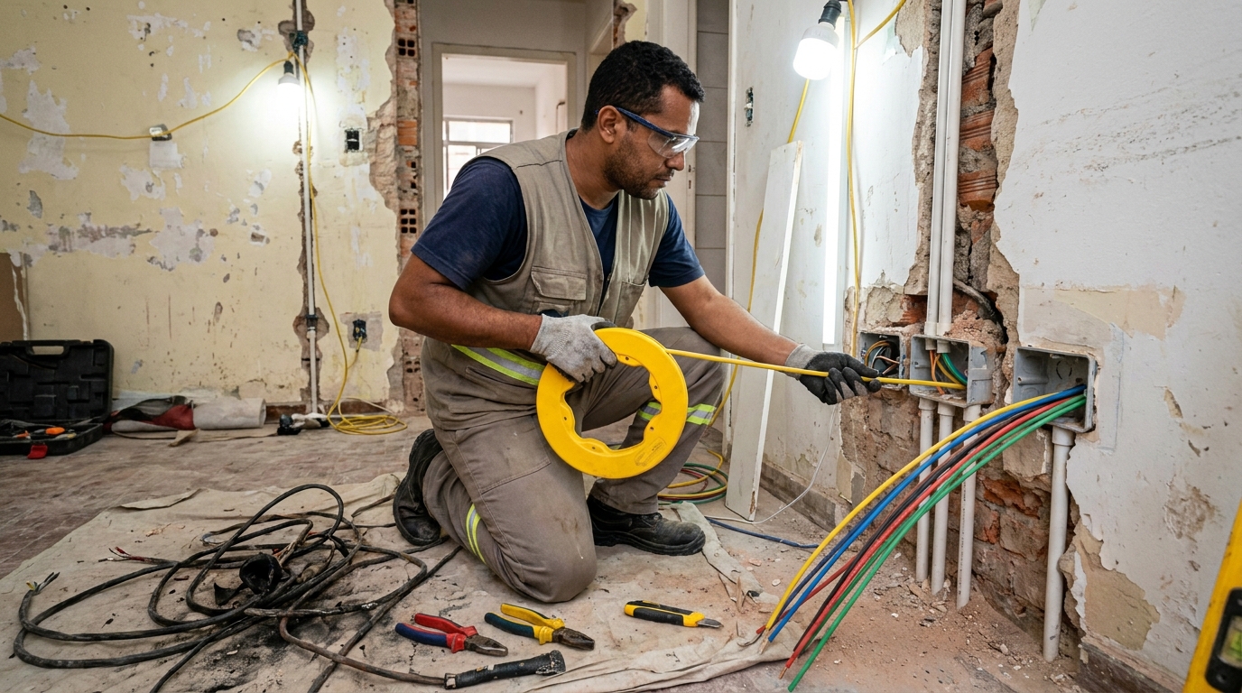 Troca de fiacao eletrica profissional em Florianópolis‑SC