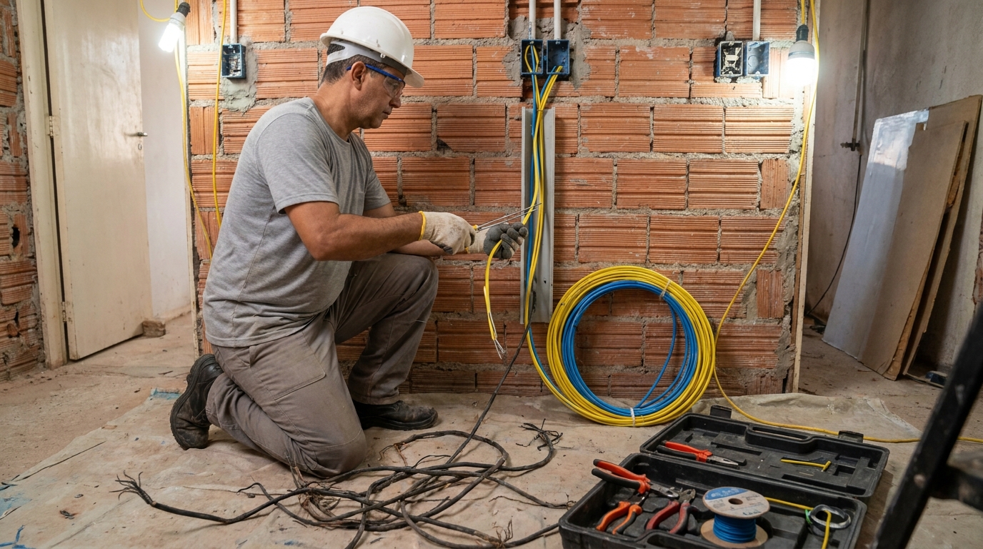 Troca de fiacao eletrica residencial em Florianópolis‑SC
